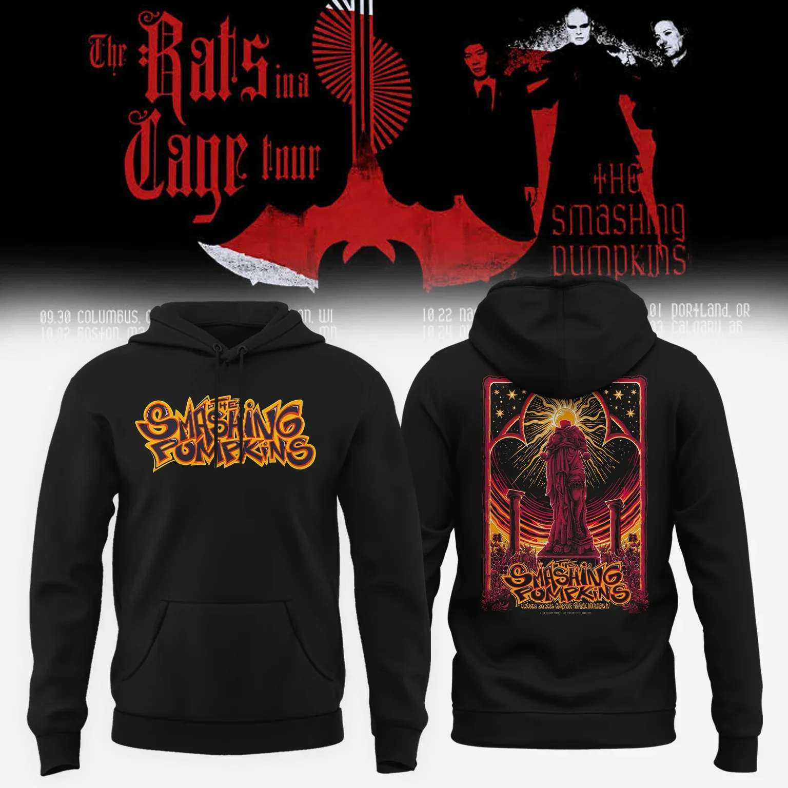 The Smashing Pumpkins Merch The Rats In A Cage Tour Indianapolis IN Hoodie Best Fan Gift