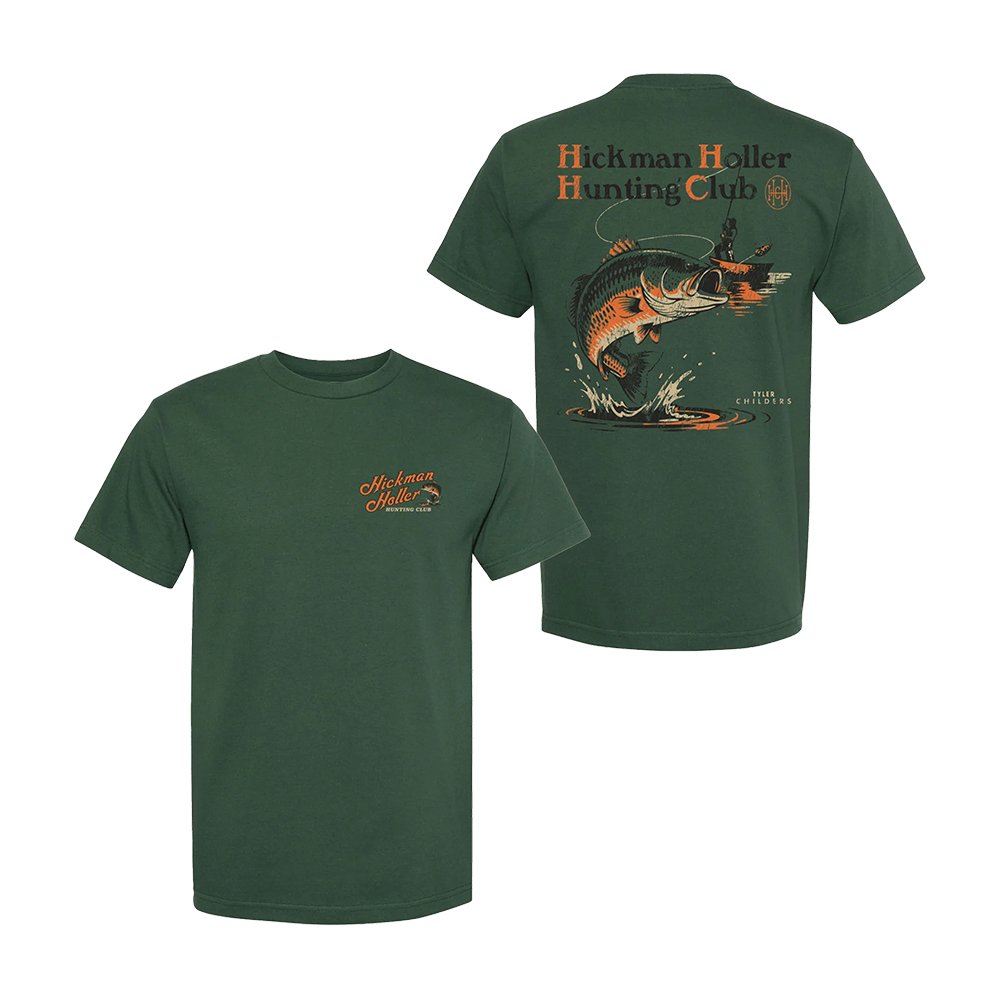Tyler Childers Merch Hickman Holler Bass Fishing T-Shirt Tyler Childers Apparel Presents For Country Fans