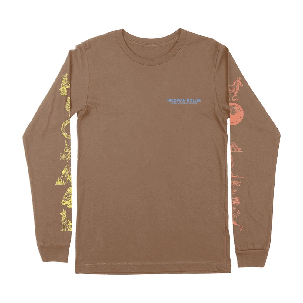Tyler Childers Merch Hickman Holler Symbols Brown Long Sleeve Shirt Tyler Childers Apparel Best Fan Gift