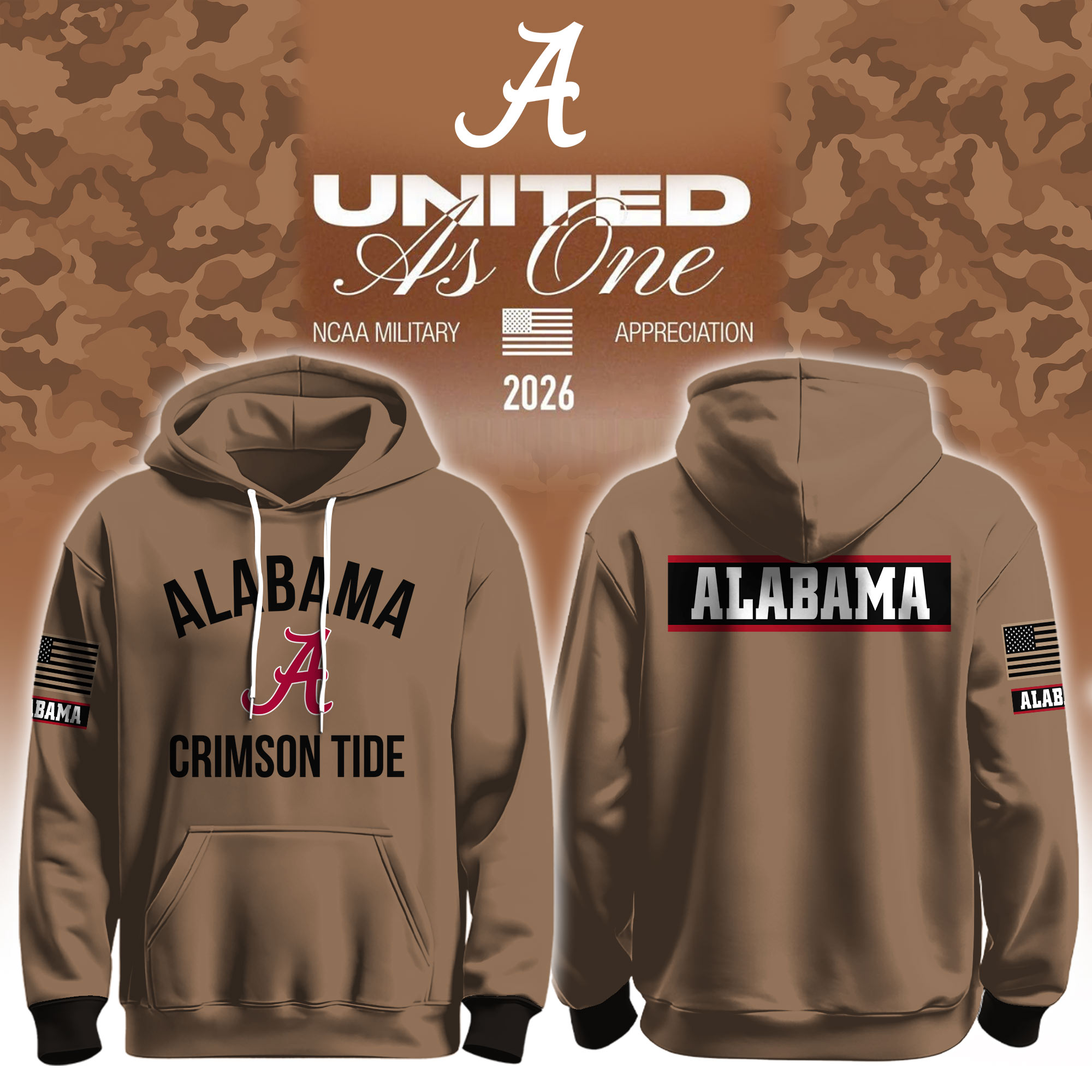 Alabama Crimson Tide X 2026 Military Appreciation Hoodie Alabama Crimson Tide Apparel