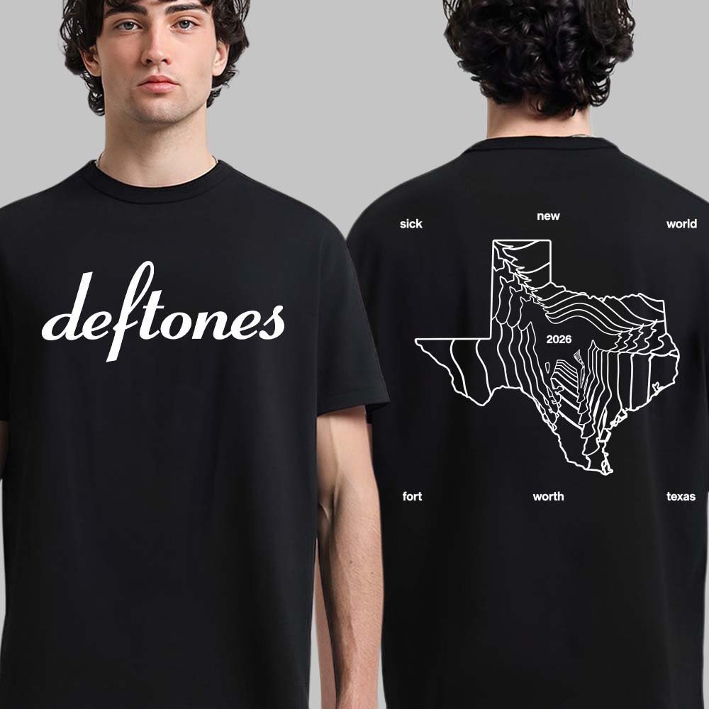 Deftones Merch Sick New World Texas 2026 Texas Map T-Shirt Deftones Clothing Gift For Metalheads