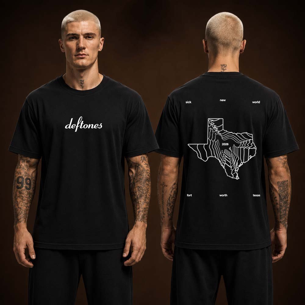 Deftones Merch Sick New World Fort Worth TX 2026 T-Shirt Deftones Concert Outfits Rock Lover Gifts