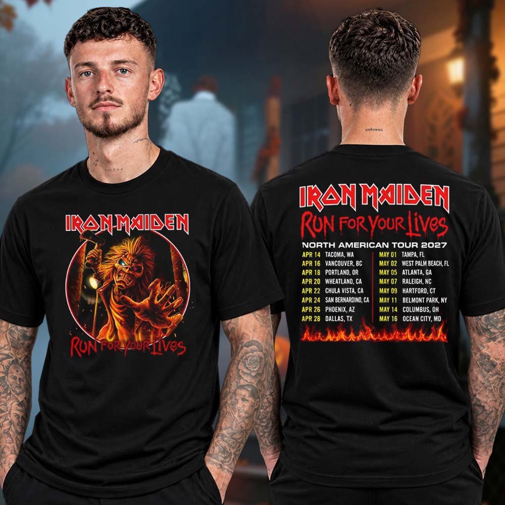 Iron Maiden Merch Run For Your Lives 2027 Tour Announce T-Shirt Iron Maiden Fans Gifts