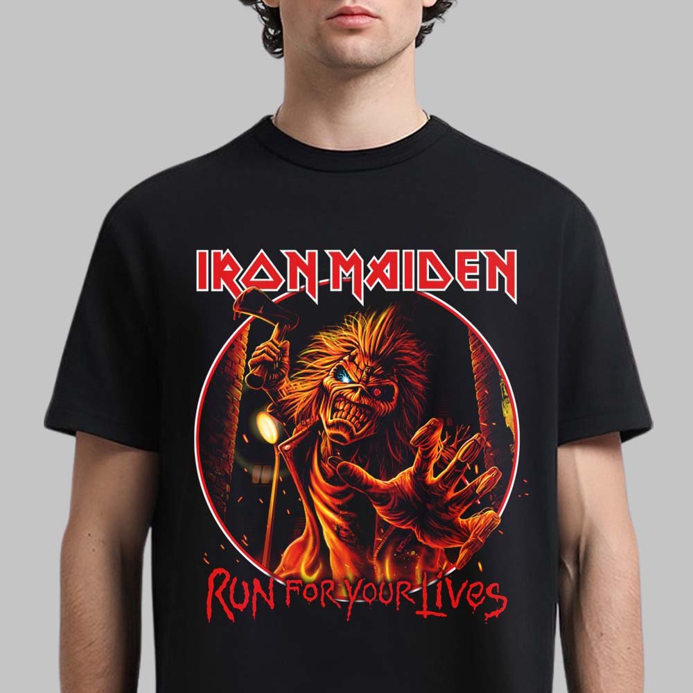 Iron Maiden Merch Run For Your Lives 2027 Tour Announce Official Eddie Art Shirt Iron Maiden Fan Gifts