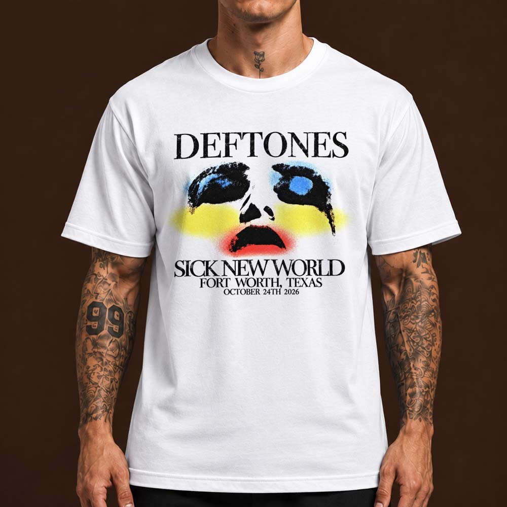 Deftones Merch Sick New World Fort Worth TX 2026 Color Face T-Shirt Deftones Concert Outfits