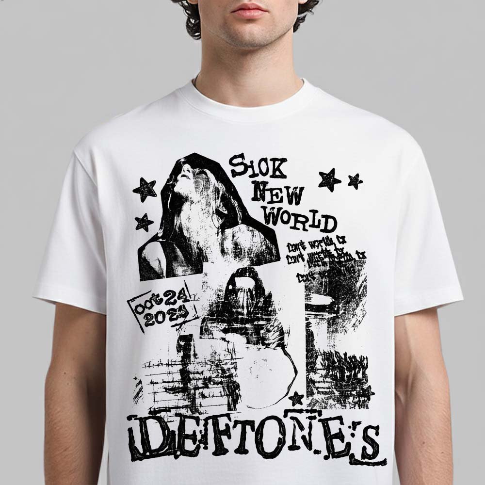 Deftones Merch Sick New World Texas 2026 T-Shirt Deftones Clothing Fan Gifts