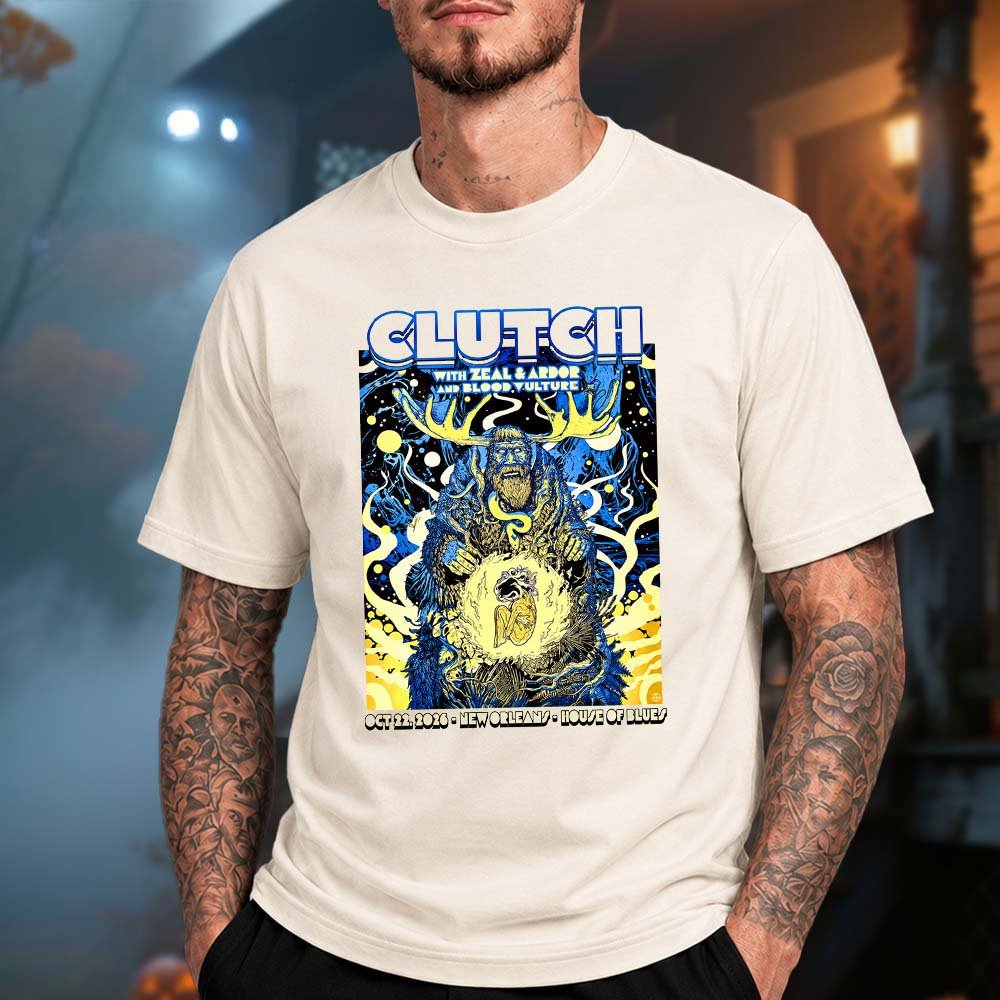 Clutch Merch New Orleans LA Event T-Shirt Presents For Clutch Lovers