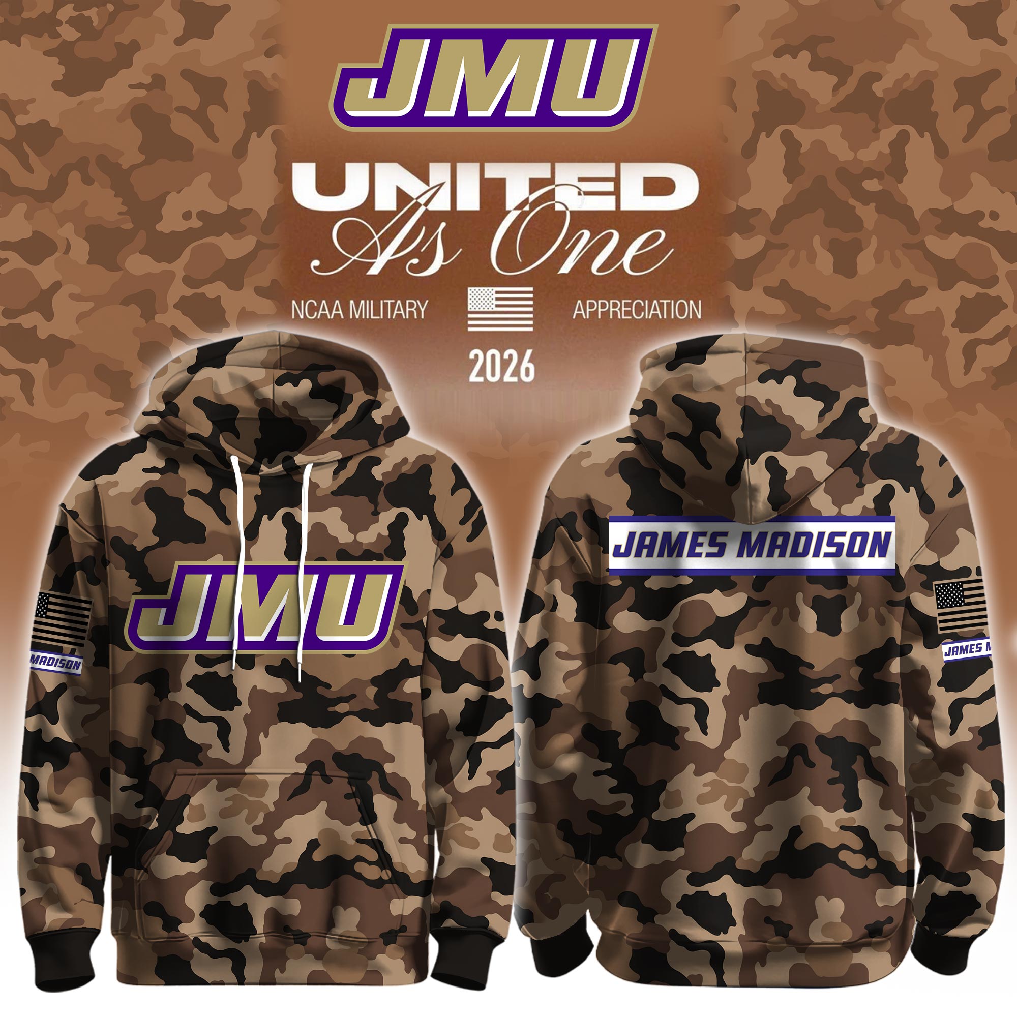 James Madison Dukes X 2026 Military Appreciation Hoodie James Madison Dukes Apparel