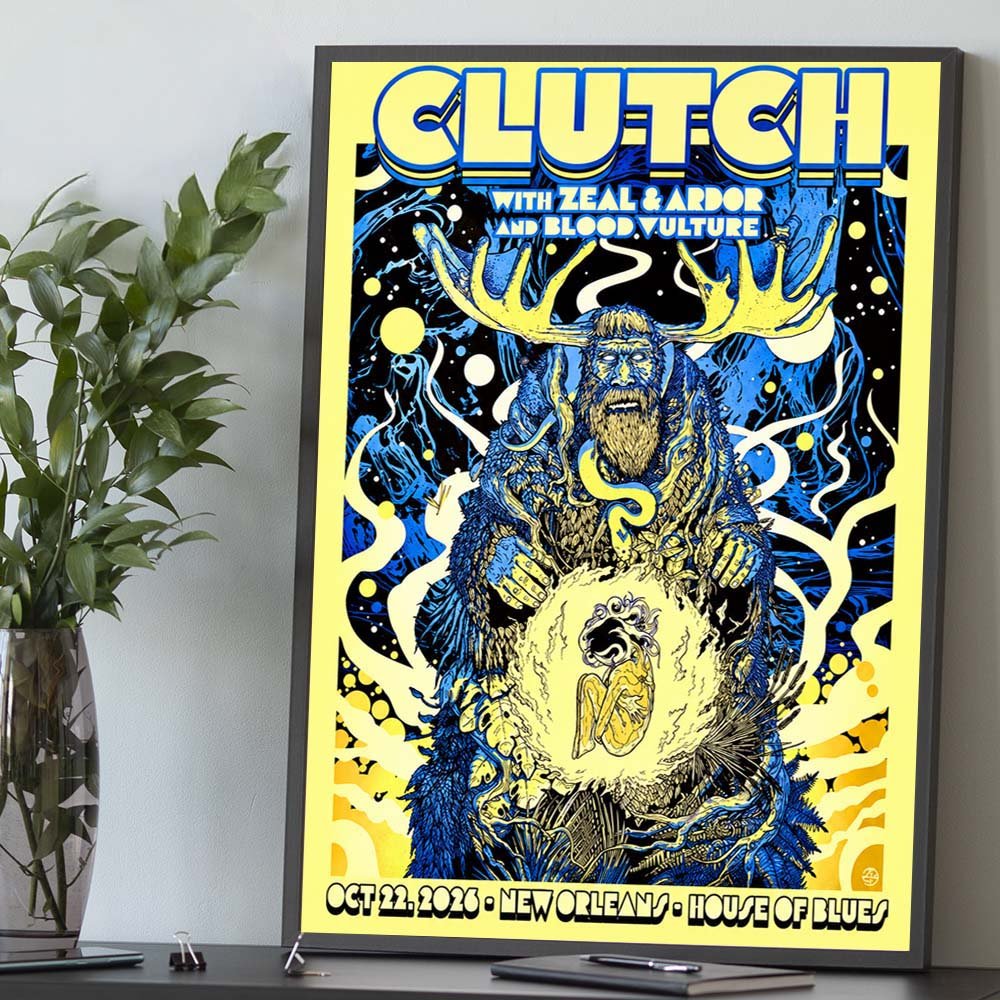 Clutch New Orleans LA Event Poster Clutch Concert Poster Rock Lover Gifts
