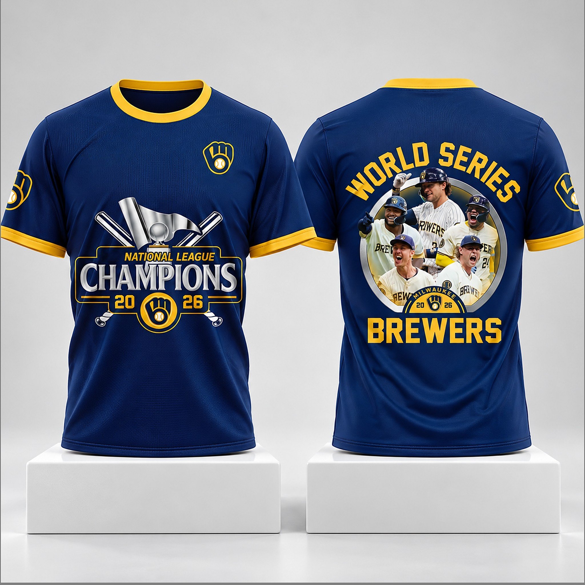 Milwaukee Brewers Merch World Series National League Champions 2026 T-Shirt Milwaukee Brewers Gear