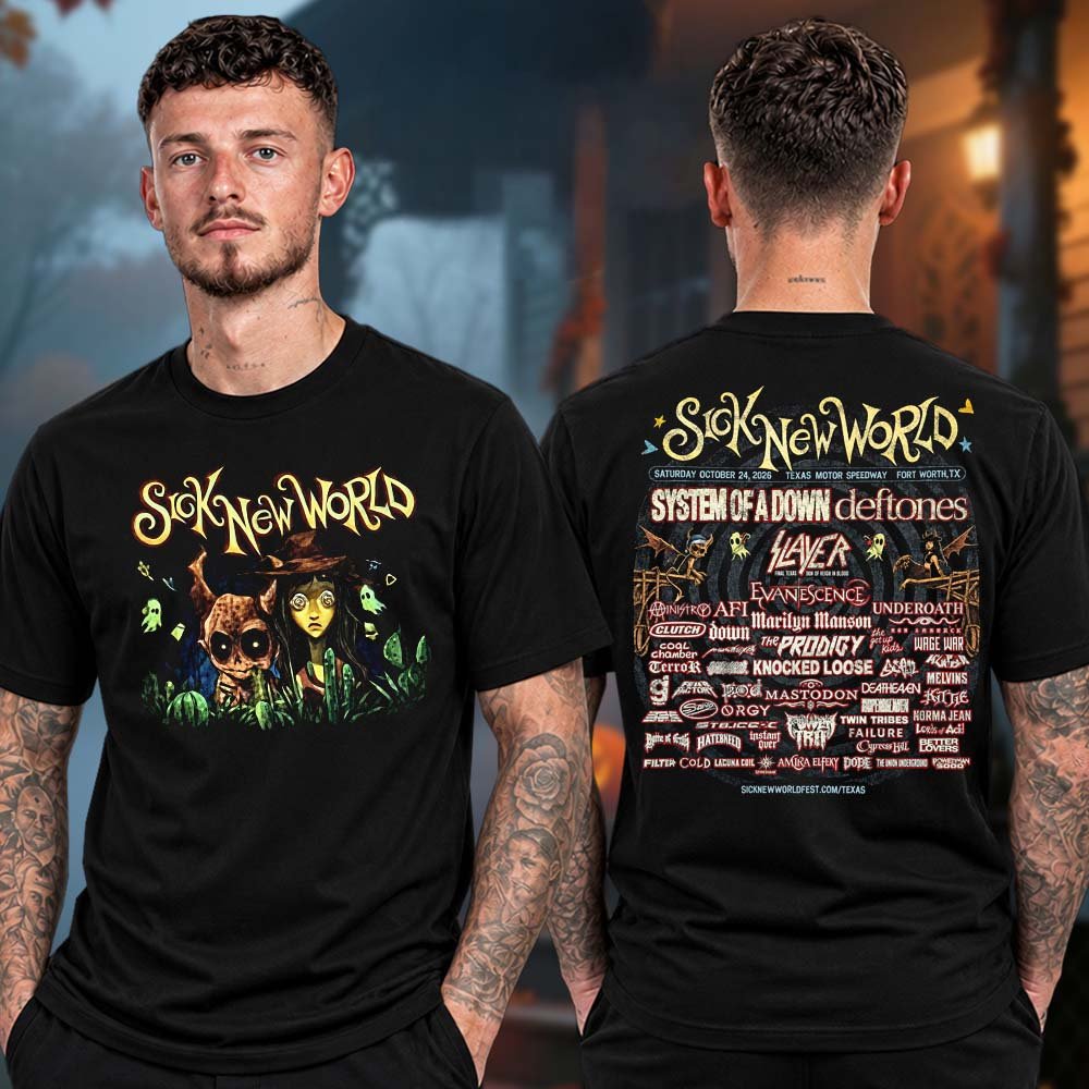 Sick New World Texas 2026 Merch Devil Duo Lineup T-Shirt Sick New World Concert Outfit Best Gift