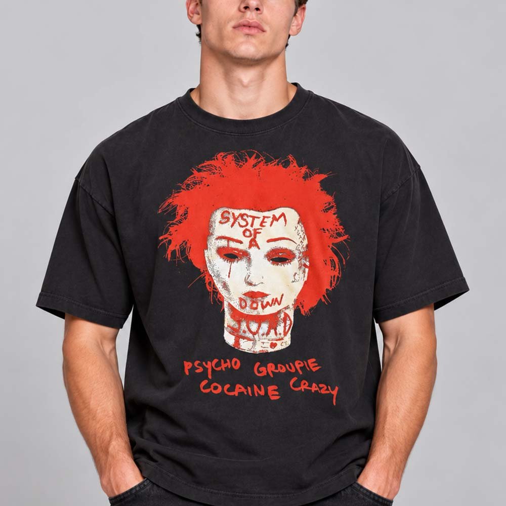 System Of A Down Merch Sick New World Texas 2026 Merch Psycho Groupie T-Shirt System Of A Down Apparel