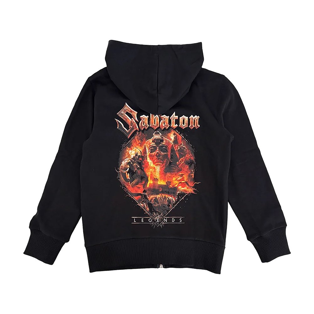 Sabaton Merch Legends Logo Zip Hoodie Sabaton Outfit Gifts For Metalheads