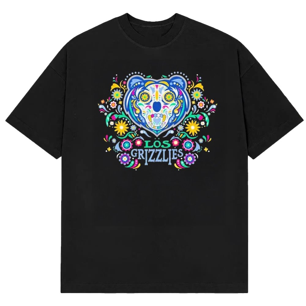 Memphis Grizzlies Merch Dia De Los Muertos 2026 27 T-Shirt Memphis Grizzlies Clothes Fan Gifts