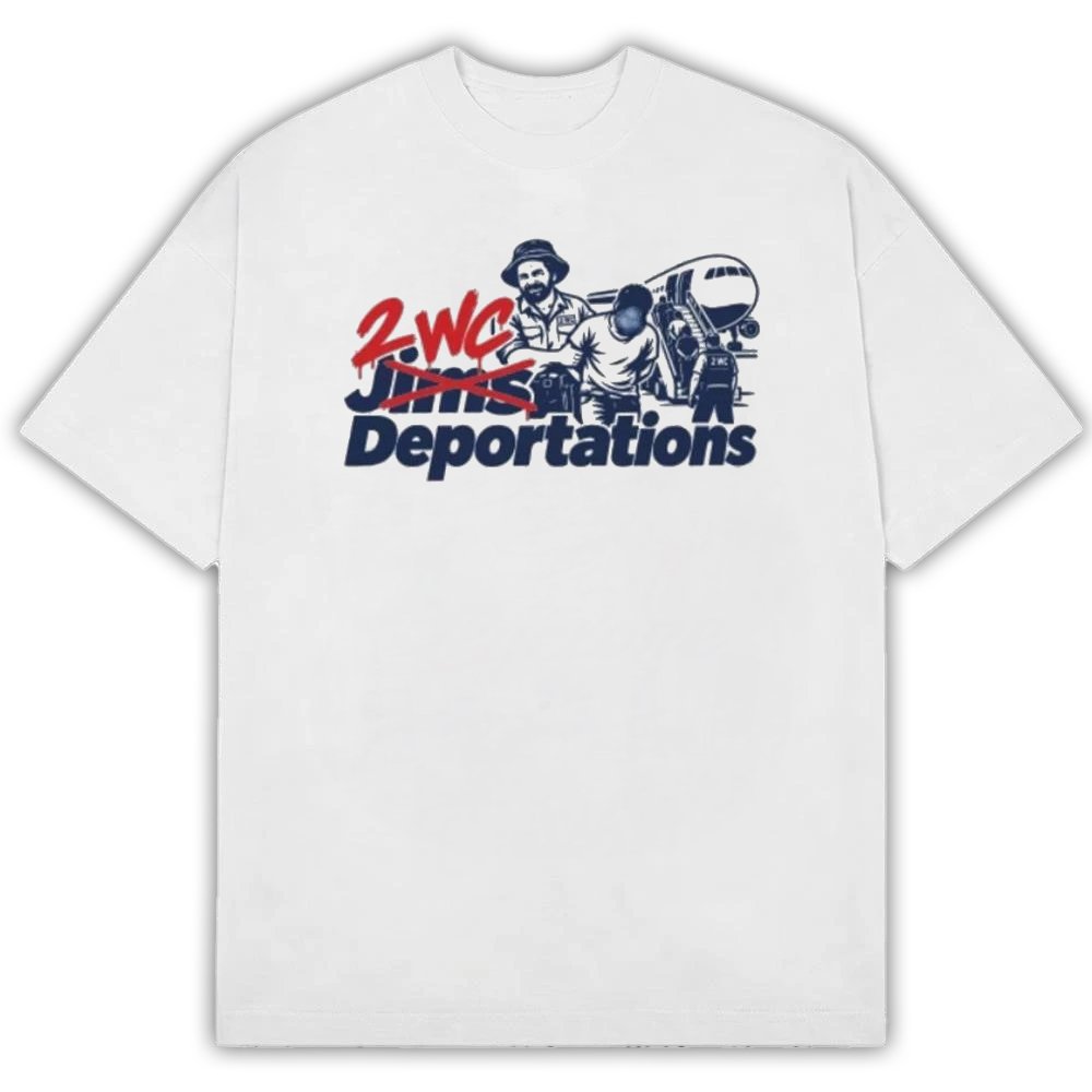 Not Jims 2WC Deportations T-Shirt Political Parody Clothing Gifts For Protesters