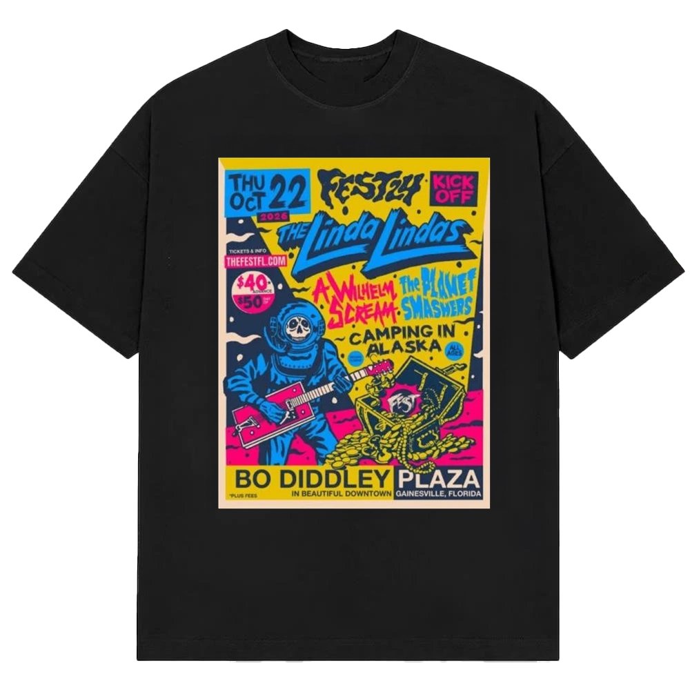 The Linda Lindas Merch FEST 24 Bo Diddley Plaza Gainesville FL Shirt The Linda Lindas Clothing