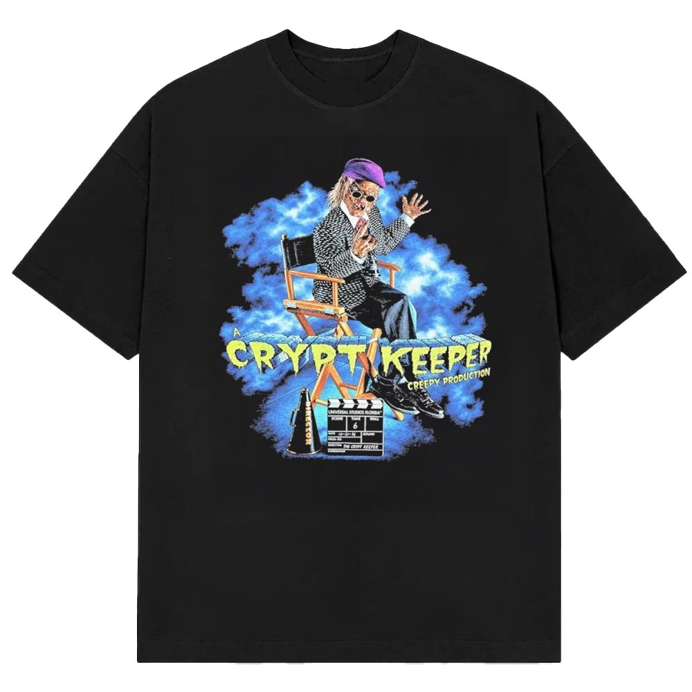 Tales From The Crypt Crypt Keeper Creepy Production Director T-Shirt Gift Ideas For Boyfriend