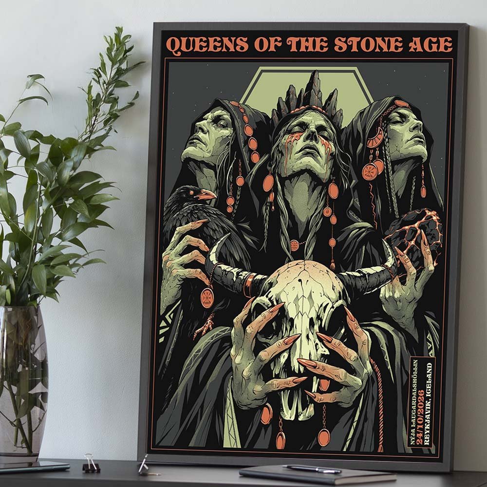 Queens Of The Stone Age Reykjavik Iceland Event Poster Queens Of The Stone Age Concert Poster