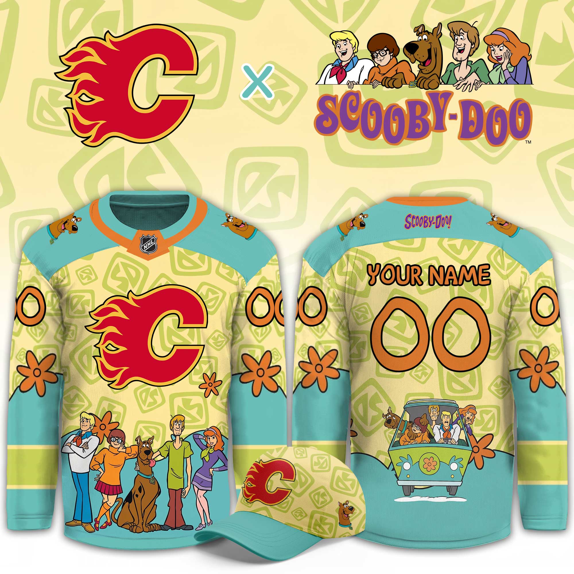 Custom Calgary Flames Scooby Doo Night 2026 Jersey Calgary Flames Merch