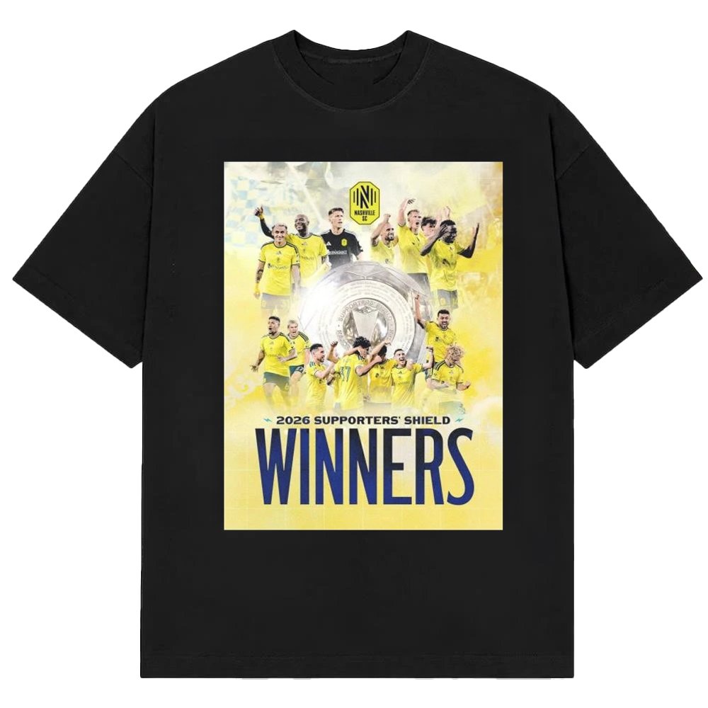 Nashville SC Merch MLS 2026 Supporters’ Shield Winners Poster Shirt Fan Gift