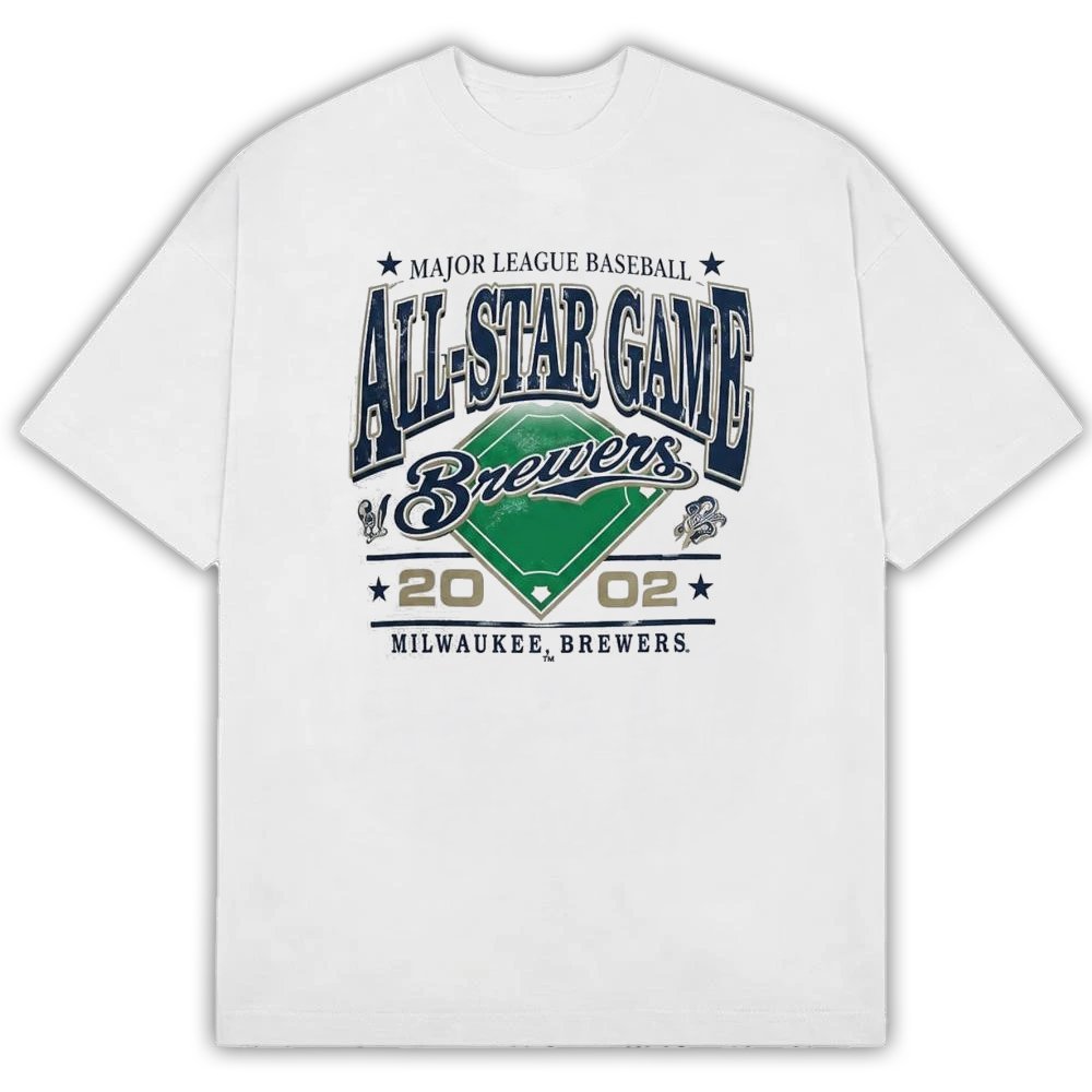 Milwaukee Brewers Merch Retro All Star Game 2002 T-Shirt Milwaukee Brewers Apparel Fan Gifts