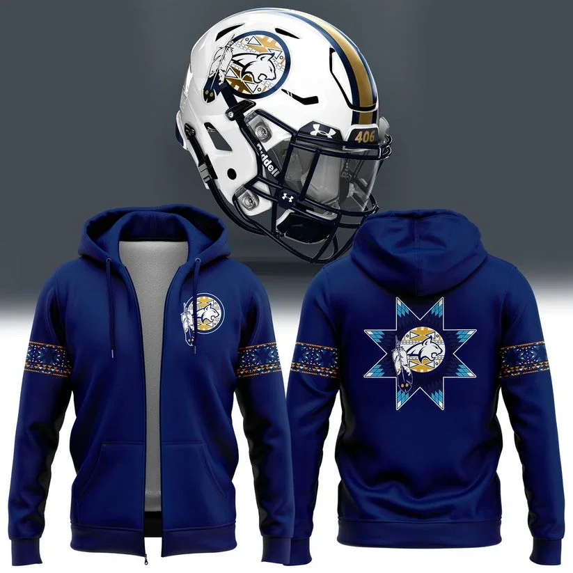 Montana State Bobcats Merch Native American Heritage Month Zip Hoodie Sport Lover Gifts