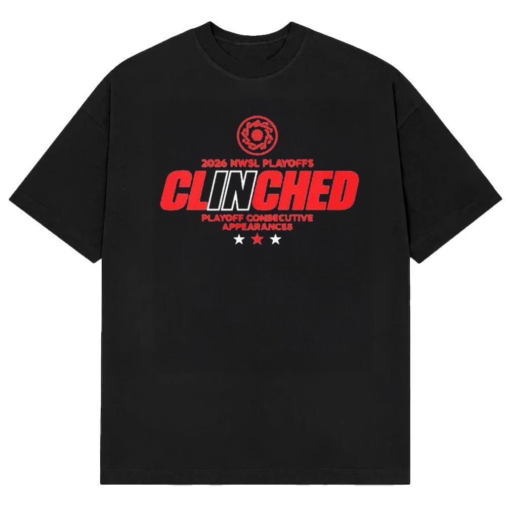 Portland Thorns Merch 2026 National Women’s Soccer League Playoffs Clinched T-Shirt Portland Thorns Gear