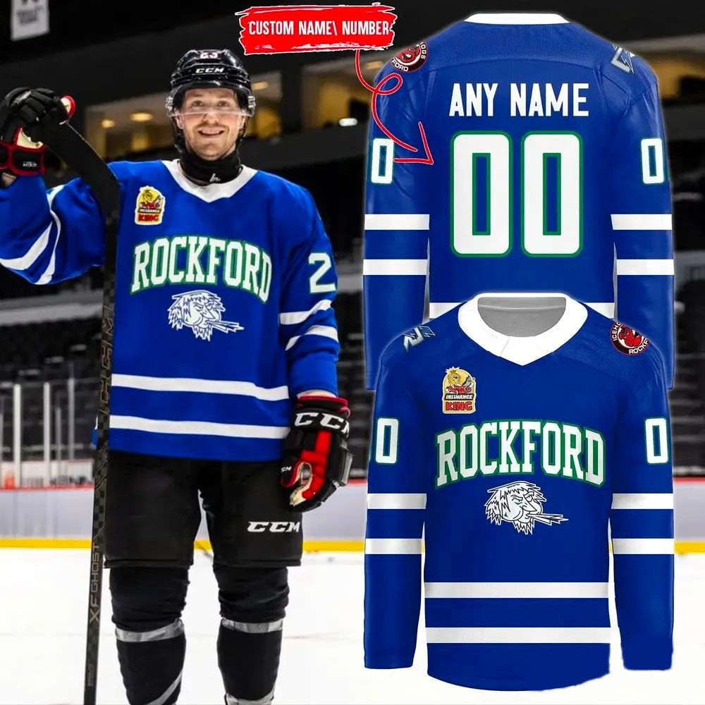 Personalized Rockford IceHogs Merch 2026 Icemen Jersey Rockford IceHogs Apparel