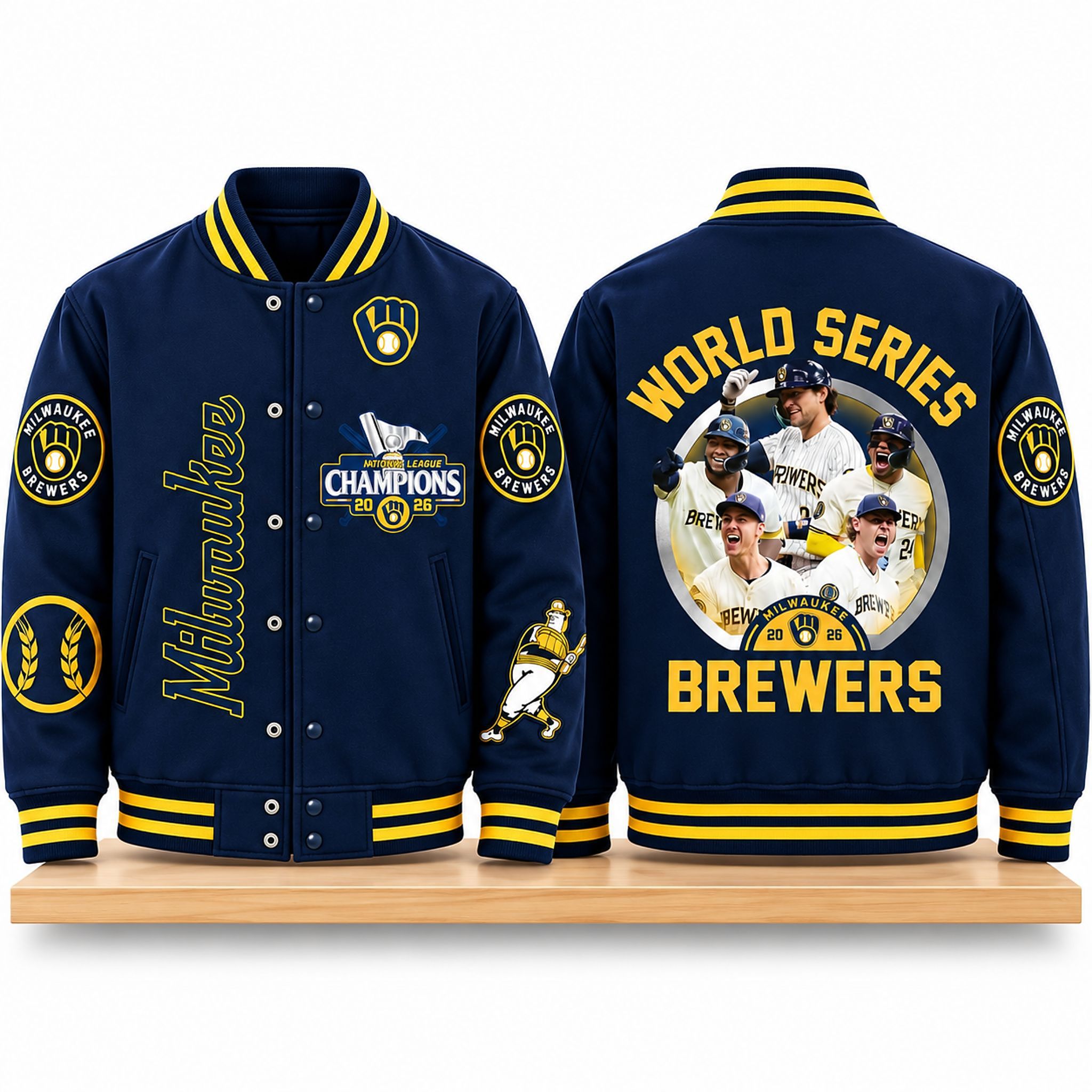 Milwaukee Brewers Merch 2026 World Series Champions Jacket Best Milwaukee Brewers Apparel