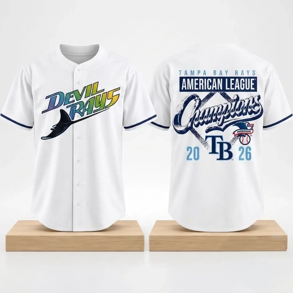 Tampa Bay Rays Merch 2026 American League Champions Devil Rays Jersey Fans Gears