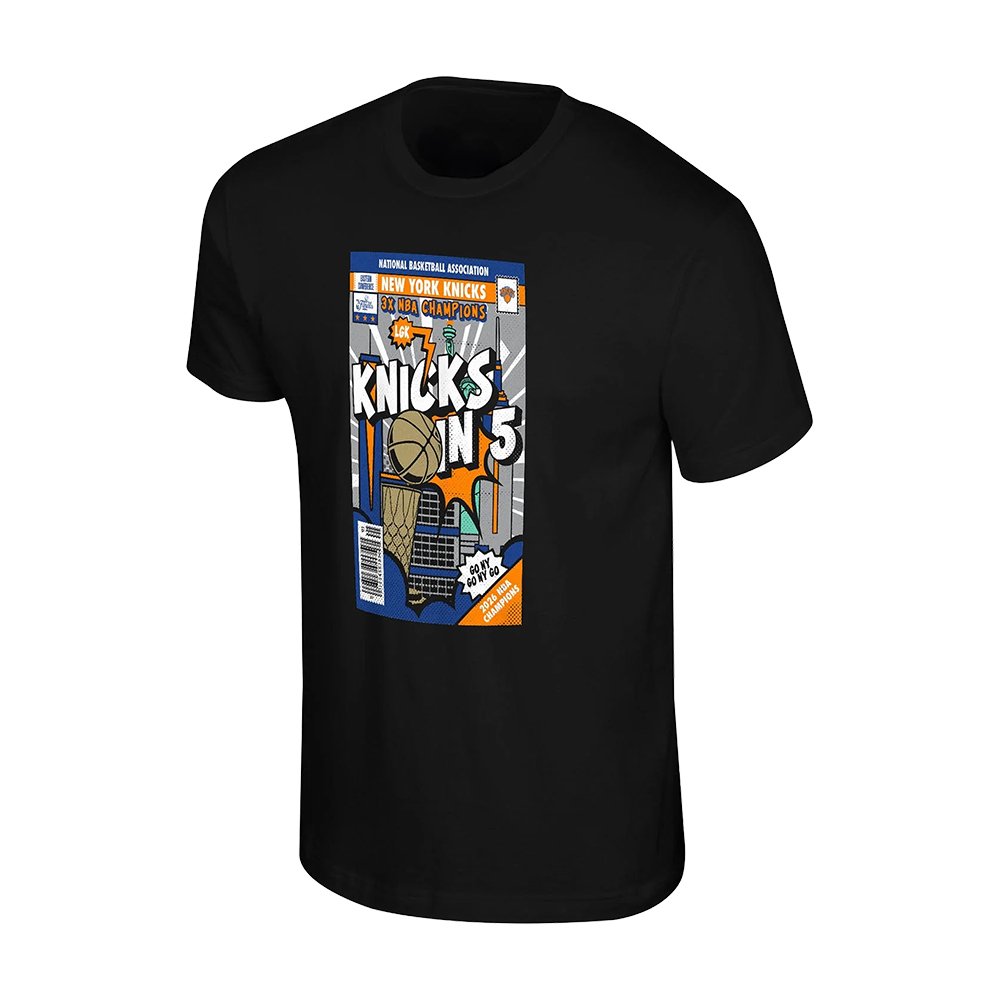 New York Knicks Merch 2026 NBA Comic Book Black Shirt Gift Ideas For Knicks Fans