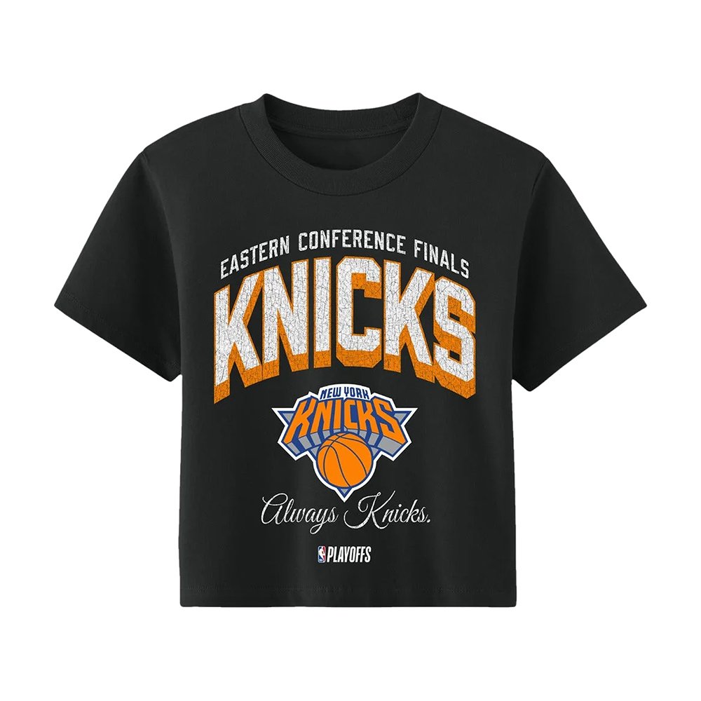 New York Knicks Merch Playoffs 26 Eastern Conference Finals Cropped Shirt Knicks Championship Tee