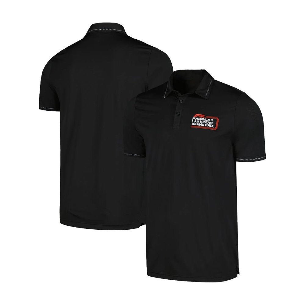 Formula 1 Las Vegas Grand Prix Black Classic Polo Shirt F1 Gifts For Husband