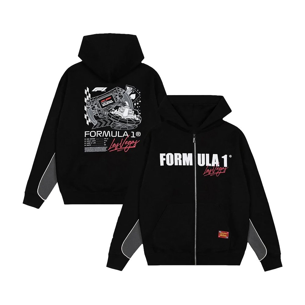 Las Vegas Grand Prix 2026 Zip Hoodie Las Vegas F1 Clothing Unique Gifts For Fans