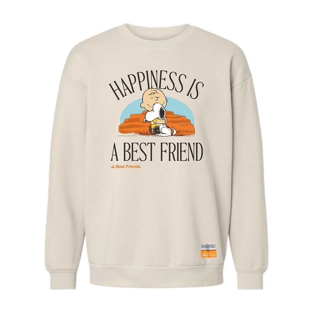 Peanuts X Best Friends Happiness Sweatshirt Peanuts Apparel Snoopy Lover Gift Ideas