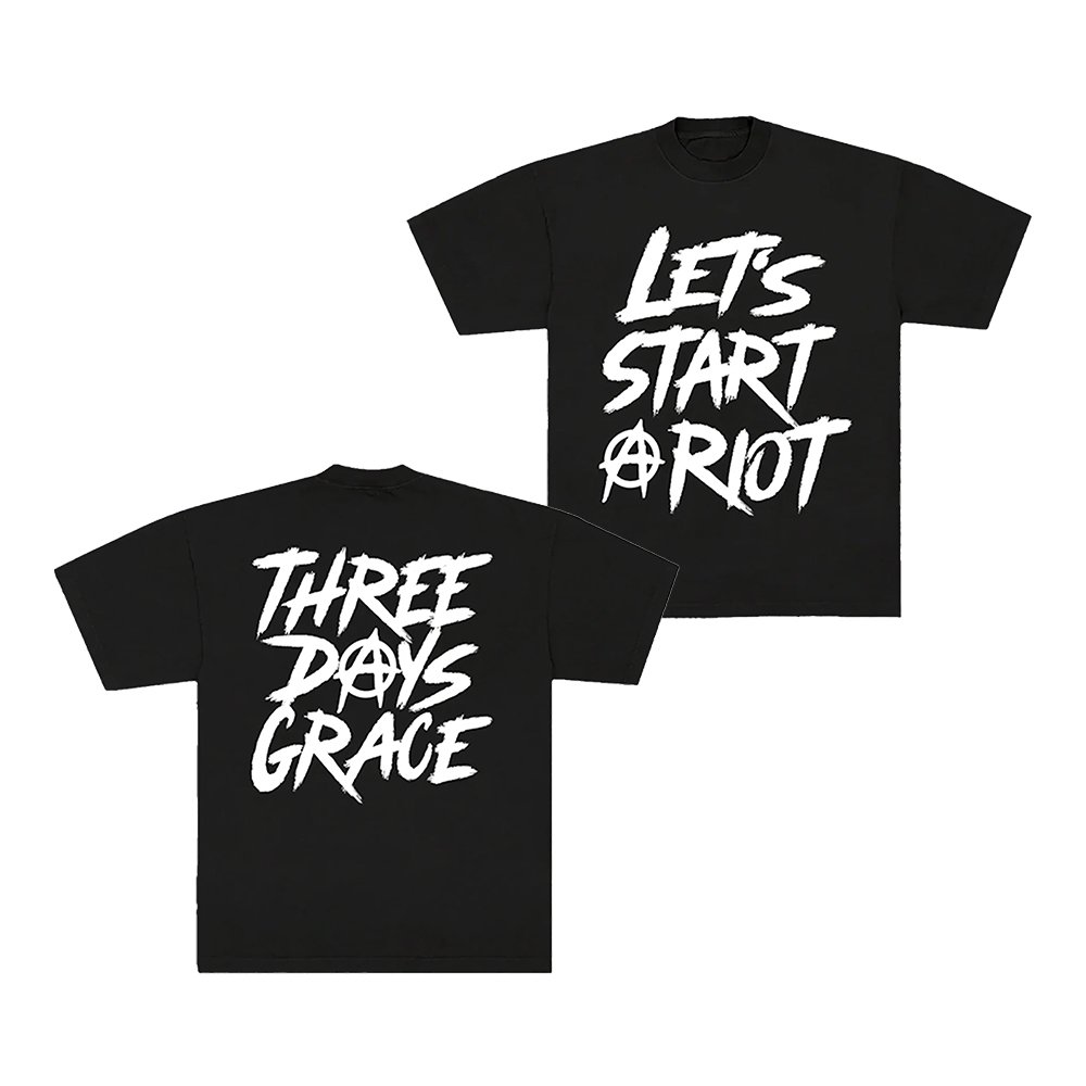 Three Days Grace Merch Riot T-Shirt Best Presents For Rock Fans