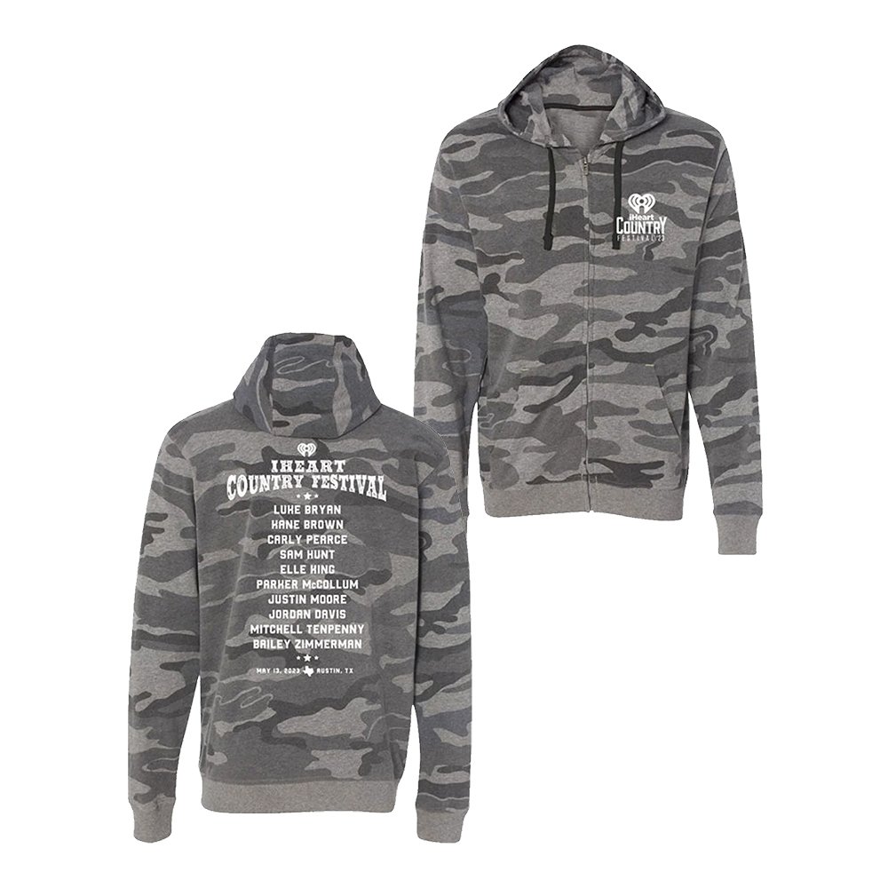 IheartCountry Festival Lineup Zip Hoodie Iheart Apparel Presents For Boyfriend