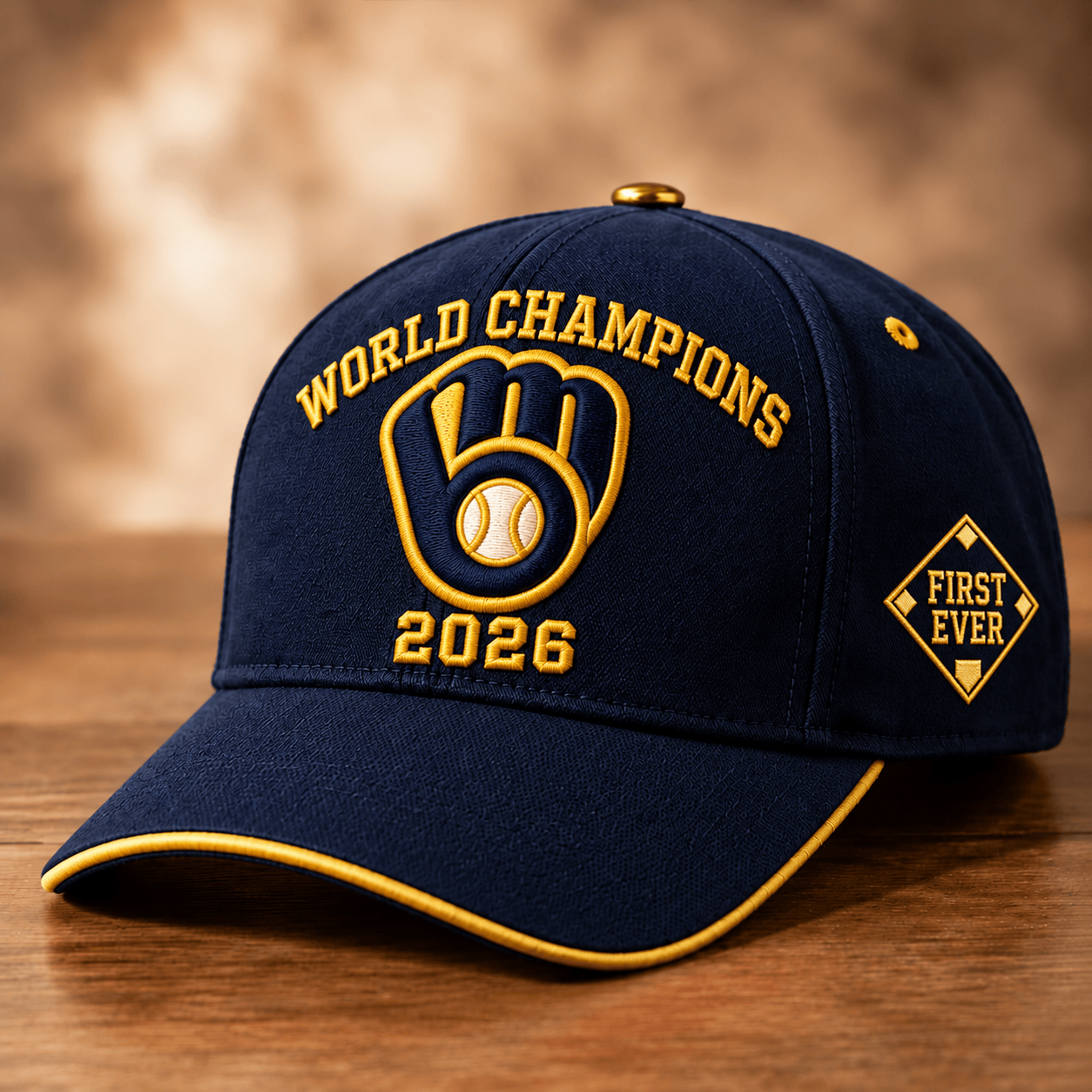 Milwaukee Brewers Merch World Series Champions 2026 First Ever Hat Brewers Championship Baseball Cap