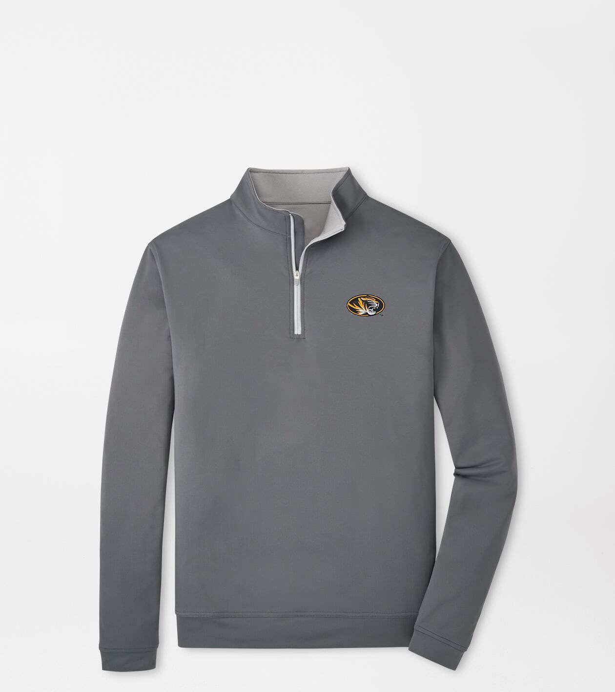 Peter Millar x Missouri Tiger Merch Perth Performance Half Zip Sweatshirt Missouri Sports Apparel