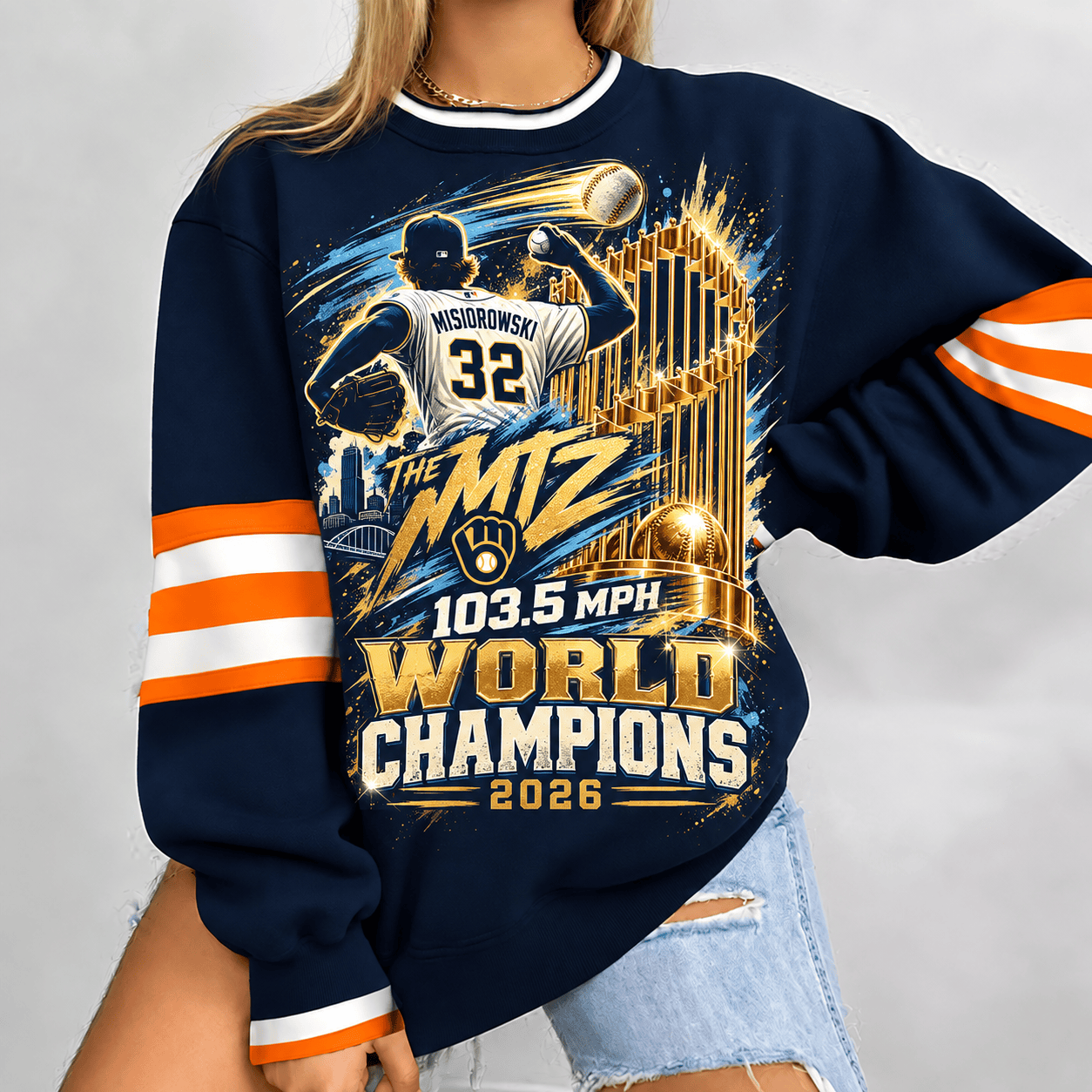 Jacob Misiorowski Milwaukee Brewers 2026 World Series Champions Sweatshirt