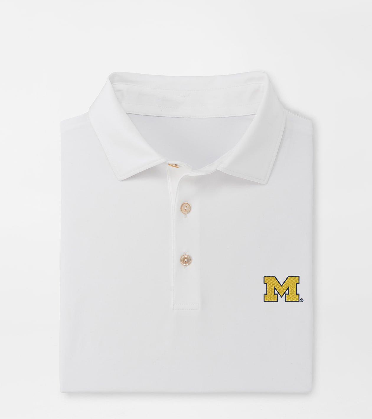 Peter Millar x Michigan Wolverines Merch Michigan Solid Polo Shirt Wolverines NCAA Clothes