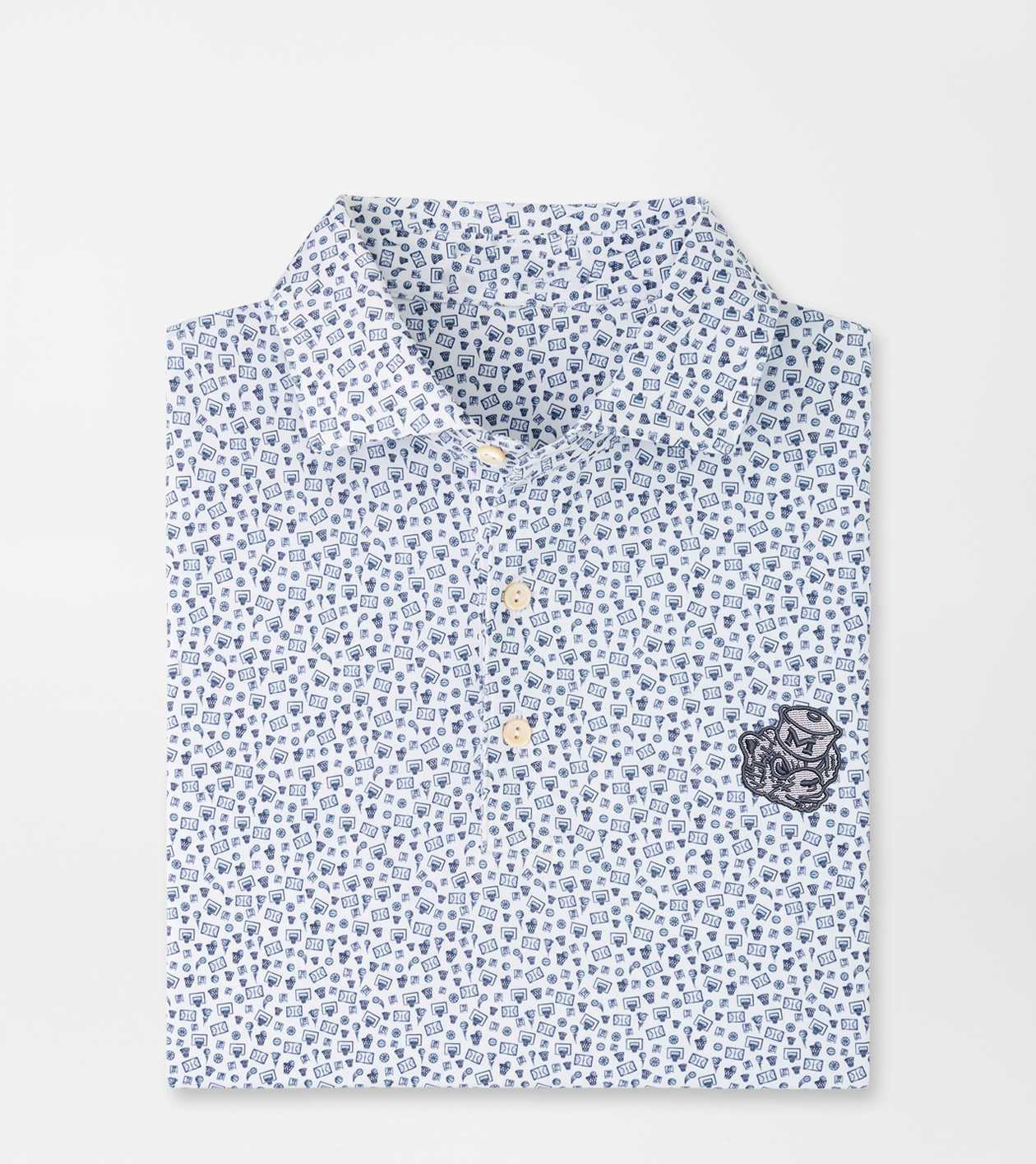 Peter Millar x Michigan Wolverines Merch Vault Buzzer Beater Polo Shirt Wolverines NCAA Attire