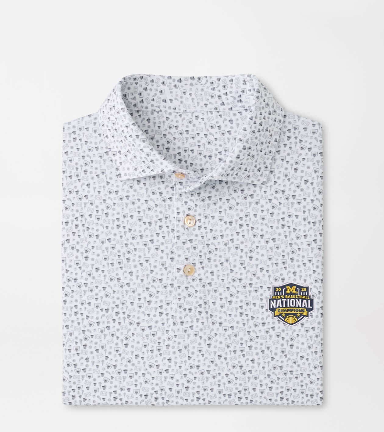 Peter Millar x Michigan Wolverines Merch Wolverines National Champion Polo Shirt Gift Ideas