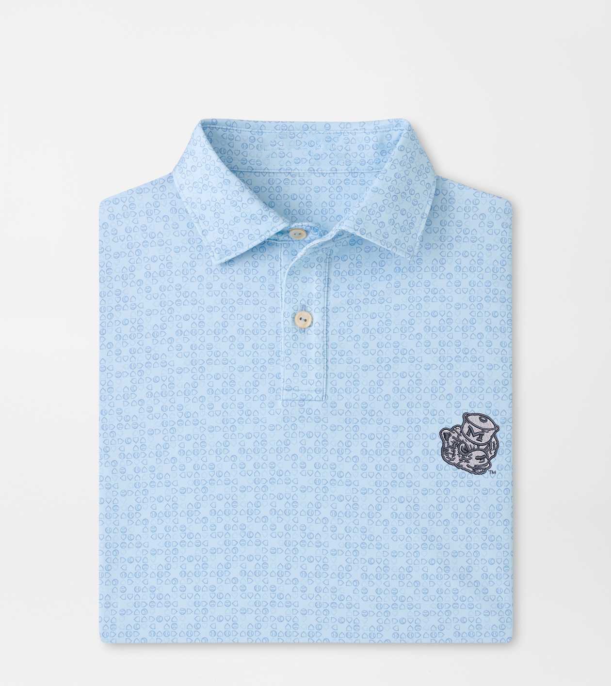 Peter Millar x Michigan Wolverines Merch Vault Bases Loaded Polo Shirt NCAA Michigan Outfit
