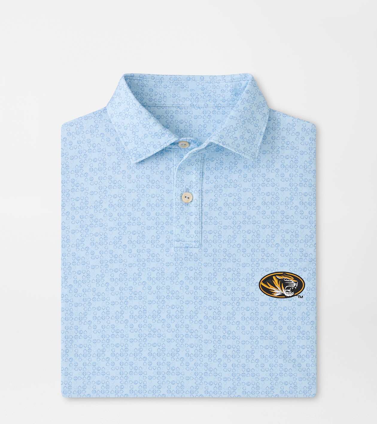 Peter Millar x Missouri Tiger Merch Bases Loaded Performance Polo Shirt Missouri Tiger Apparel