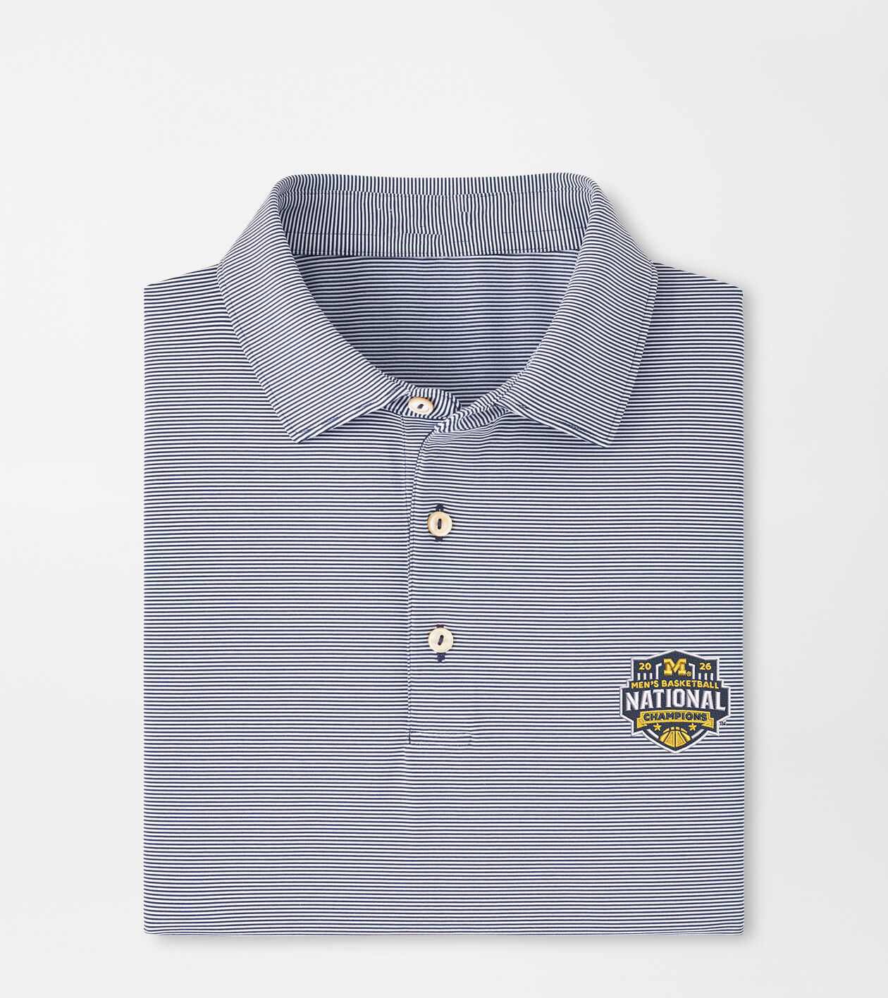 Peter Millar x Michigan Wolverines Merch National Champion Jubilee Polo Shirt Game Day Clothes