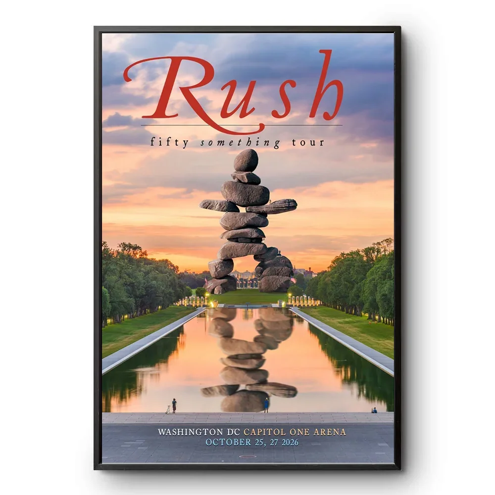 Rush Merch Fifty Something Tour 2026 Washington DC Event Poster Rush Merch Best Fan Gifts