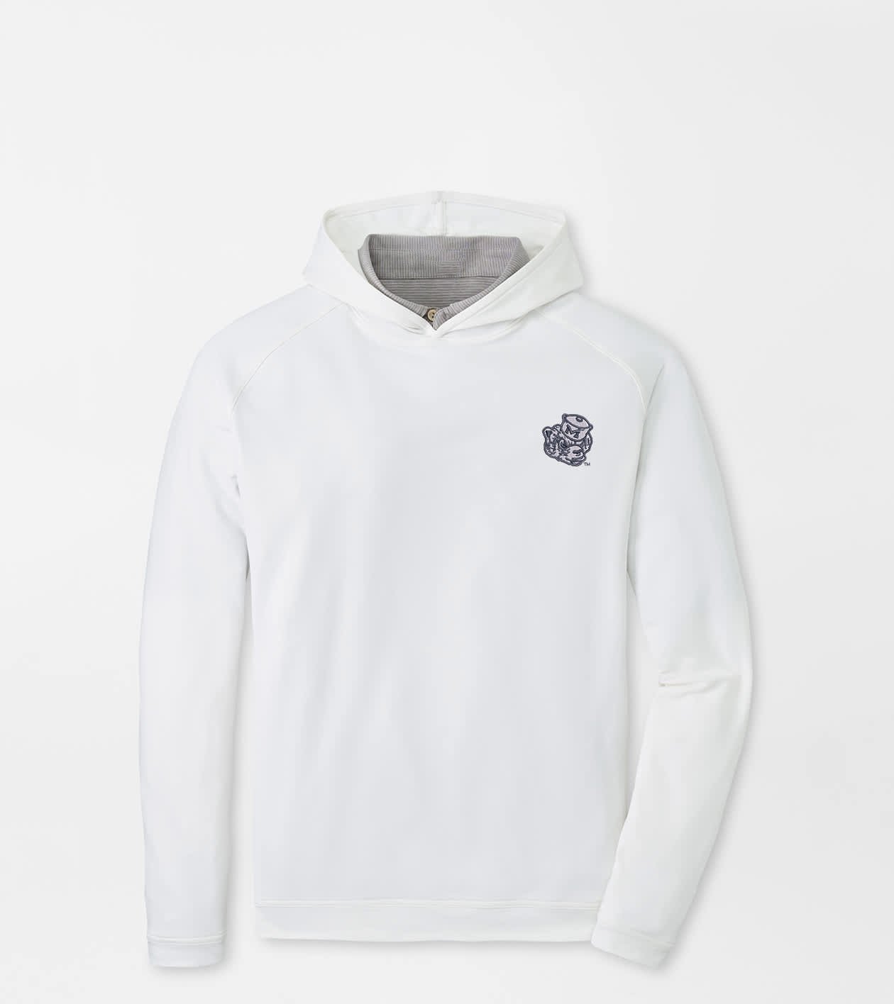 Peter Millar x Michigan Wolverines Merch Michigan Vault Pine Hoodie NCAA Athletic Clothing