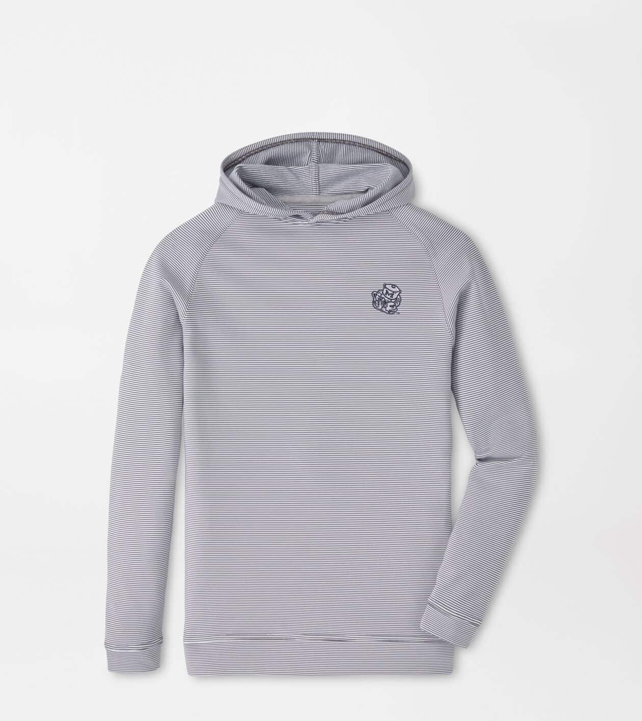 Peter Millar x Michigan Wolverines Merch Vault Pine Sugar Stripe Hoodie Michigan NCAA Outfit