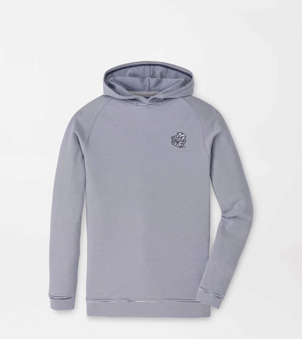 Peter Millar x Michigan Wolverines Merch Vault Pine Sugar Stripe Hoodie Michigan NCAA Attire